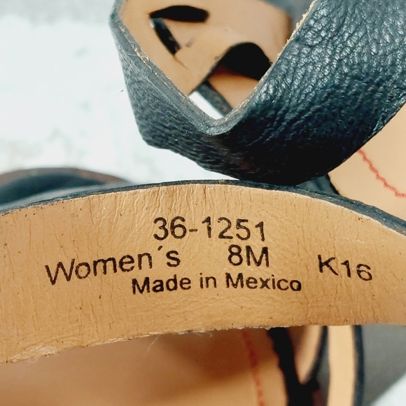 New Trask Saydee Leather Cone Heel Strappy Heeled Sandals V395 - Picture 11 of 12